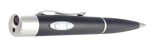 (650nm) Class: IIIA - LED Flashlight Laser Pen (Black) - Click Image to Close
