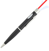 (650nm) Class: IIIA - LED Flashlight Laser Pen (Black) - Click Image to Close