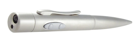 (650nm) Class: IIIA - LED Flashlight Laser Pen (Silver) - Click Image to Close