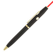 (650nm) Class: IIIA - Writer's Laser Pen (Black w/Gold Trim)